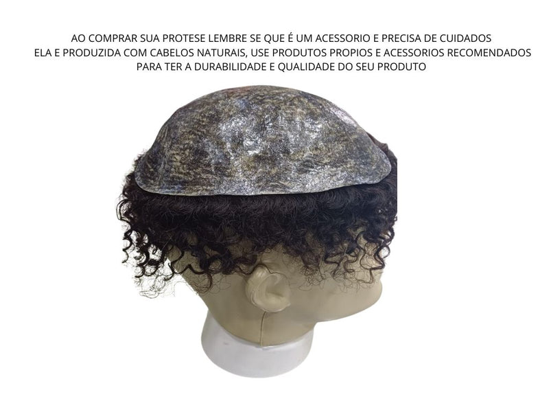 PROTESE CAPILAR AFRO MICRO PELE  (CACHO ABERTO)