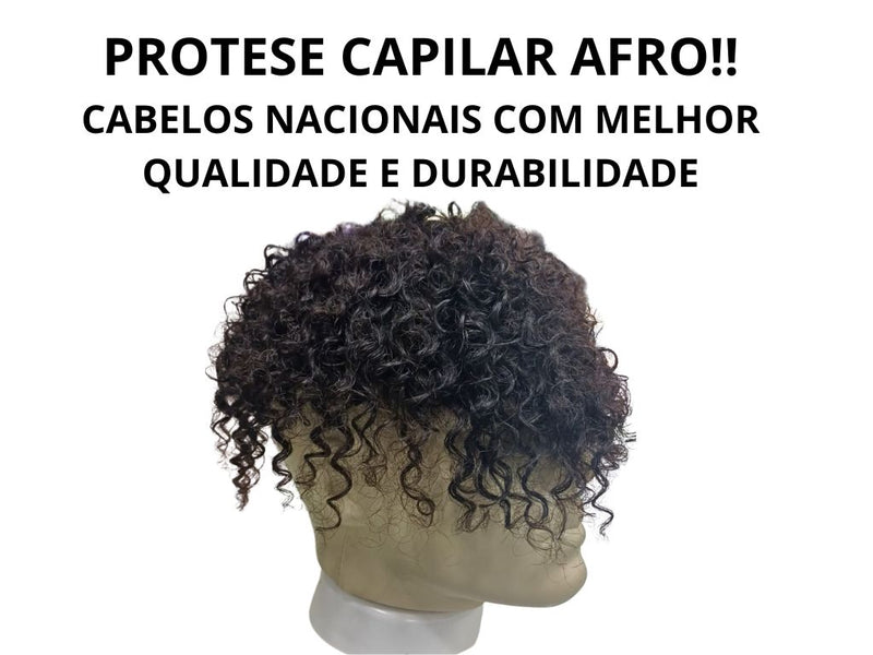 PROTESE CAPILAR AFRO MICRO PELE  (CACHO ABERTO)